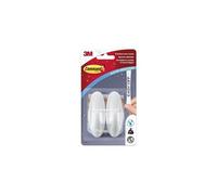3M Crochet de conception Medium Command.Bad (L x l x H) 79 x 29 x 29 mm blanc Contenu: 2 pc(s)