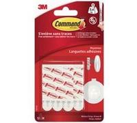 Command 3m command paquet de recharge languettes adhésives, blanc noir G