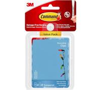 Lot de 40 clips autocollants transparents pour décoration Command