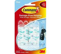 Command Accessoire Décoration Noël Crochets Clips Transparents Adhésifs pour Décoration Murale