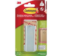 Command Accroche Universelle Adhésive pour Tableaux, Grand Modèle, Argenté - 1 Crochet et 2 Grandes Languettes, 2,2 kg - Accrochage Sans Dommage