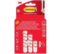 Command Assortiment de Languettes Adhésives de Recharge - 8 Petites, 4 Moyennes, 4 Grandes - Sans Outils - Fixation sans Dommage