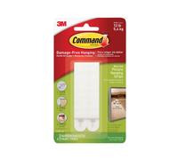 Command Bandes Pour Accrochage Mural Adhésif 4 COM17207 Blanc, Pack Étroit