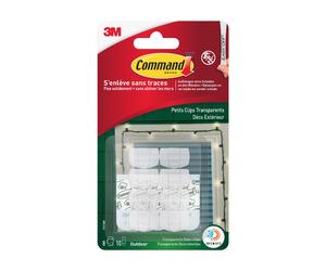 Command™Clip câble rond pour extérieur Transparent Petit Modèle