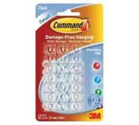 Generique Clips de décoration Command avec bandes adhésives transparentes