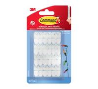 Command Clips de décoration avec bandes adhésives, transparents, 20 clips et 24 bandes - Pour décoration et guirlande lumineuse sans trous ni perçage