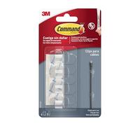 Command Clips pour câbles ronds transparents 17017CLR, Incolore, Petit