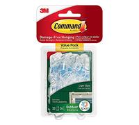 Command - Clips pour éclairage extérieur, transparent, 40 clips