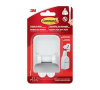 Command Crochet adhésif pour flacon pulvérisation, 1 crochet et 2 bandes - Support optimal pour vaporisateurs pour le nettoyage de la maison, sans percer ni endommager le mur