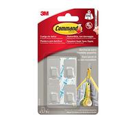 3M Crochets adhésifs Déco Métal Inox Petit Modèle – Lot de 4, 5 languettes pour intérieur