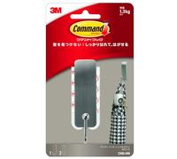 Command Crochet décoratif en Nickel brossé avec 2 Bandes Taille M