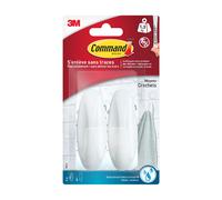 3M Crochet Command Design plastique Blanc – Modèle Moyen