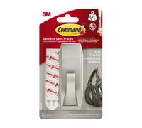 Command™Crochet métal moderne Nickel Grand Modèle
