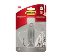 3M Crochet adhésif double métal (nickel) – Supporte 1,8 kg