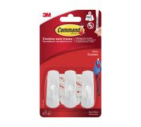 Command™Crochet plastique basique Blanc Petit Modèle