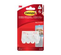 Lot de 3 crochets adhésif Taille s,, blanc 0.225 kg