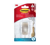 3M Command Crochet de bain 1 tête BATH33-SN-ES Nickel satiné