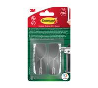 Command Crochets adhésifs d'extérieur, lot de 2 - charge maximale 9 kg, pointe en métal, noir
