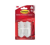 Command™ - Crochets Designers Blancs Moyens (Pack de 2)