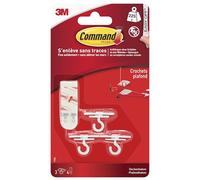 Command Crochets Plafond, Blanc - 3 Crochets, 4 Petites Languettes - Fixation sans Dommage