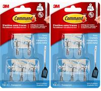 Command Crochets Pointe Métal Moyen Modèle Transparent 17065CLR-5 (Lot de 2)