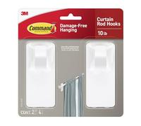 Command™ Crochets pour tringle à rideau, peut supporter 4,5 kg