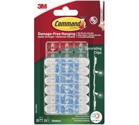 Command Decorating Clips, Pack of 20 Mini Hooks and 24 Small Adhesive Strips
