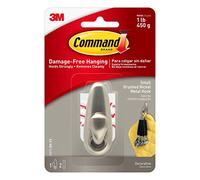 fc11-bn petit crochet avec bandes adhésives nickel brossé