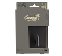 Command Grand crochet métal Decor DCR02MB-EU, noir mat, 1 crochet + 6 languettes/boîte