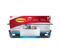 Command Grand Panier de Salle de Bain en Métal Noir