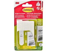 Command Grandes bandes de montage pour image, emballage économique contenant 12 jeux, adaptées pour accrocher des cadres jusqu'à 7,2 kg