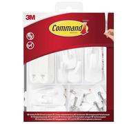 Command Kit multi-usages - Languettes adhésives et crochets assortis, auto-adhésifs, pour décoration intérieure, cadres photo, patères murales et accessoires de cuisine, fixation sans abîmer les murs
