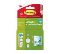 3M Command Languettes de fixation enlevable tableau – Petit modèle – Blanc – Pack 4 paires (8) – 2 kg