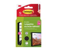 Command™Languette de fixation enlevable tableau Noir Grand modèle