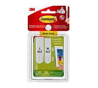 COMMAND Multi-Pack Languettes de fixation tableaux Command - 8M + 16L, blanc G