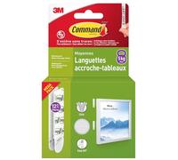 Command Languettes Accroches Tableaux Moyen Modèle - 12 Paires (24 Languettes) Blanc - Supporte jusqu'à 5 kg - Sans Outils - Fixation sans Dommages