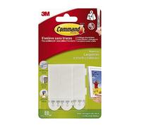 Command Languettes Accroches Tableaux Moyen Modèle, 4 x 2 Languettes, 5,4 kg, Blanc - Fixation sans Dommage