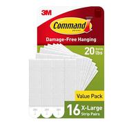 Command Lot de 16 paires de bandes de suspension blanches de 9 kg - Très résistantes - Sans dommages