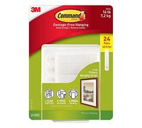 Command - Lot de 24 paires d’accroches tableaux avec languettes pour cadres photo et tableau grand format, 474080