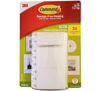 Command - Lot de 24 paires d’accroches tableaux avec languettes pour cadres photo et tableau grand format 34 Pairs