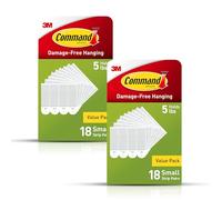 Command Lot de 36 paires de petites bandes de suspension de 1,8 kg (72 bandes), sans dommages, sans outils, bandes adhésives blanches