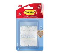 Command Lot de 6 mini crochets et 8 petites bandes adhésives transparentes pour décoration et guirlande lumineuse sans trous ni perçage