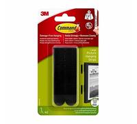 Command Lot de 6 paquets de 4 paires de 48 bandes de suspension pour photos, cadres, miroirs, décoration murale et panneaux Noir Capacité maximale 7,2 kg