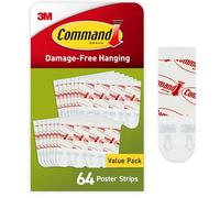 Command Lot de 64 petites bandes blanches pour affiches, utilisation en intérieur (PH024-64NA)