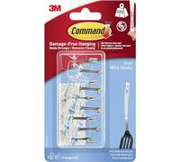 3M Command Crochets adhésifs – Lot de 9 transparents + 12 bandes – Sans dommages – Jusqu'à 225 g