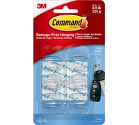 Command Mini-crochets avec bandes adhésives Transparent