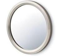 miroir de salle de bain, métal, nickel satiné, 17. 32 x 1 x 17. 32 cm