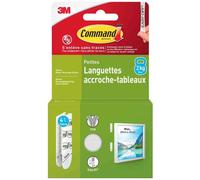Command Pack 4 Paires Languettes Accroche-tableaux Taille S 2Kg Blanc