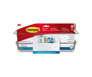 Command™Panier de douche Métal nickel satiné Grand modèle