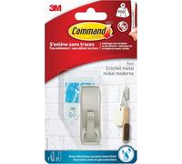 3M COMMAND Petit crochet moderne - Acier brillant - Petit modele